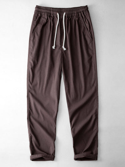 Geometric Jacquard Eyelet Cuban Shirt & Straight Leg Linen Pants