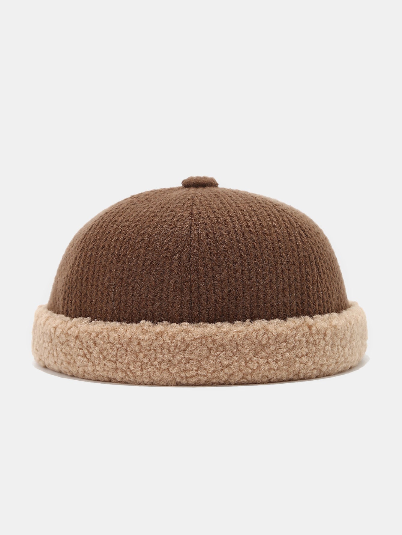 Men Retro Autumn And Winter Thickened Stitching Rimless Hat