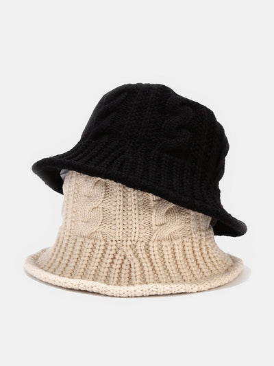 Hand-woven Winter Thick Bucket Hat