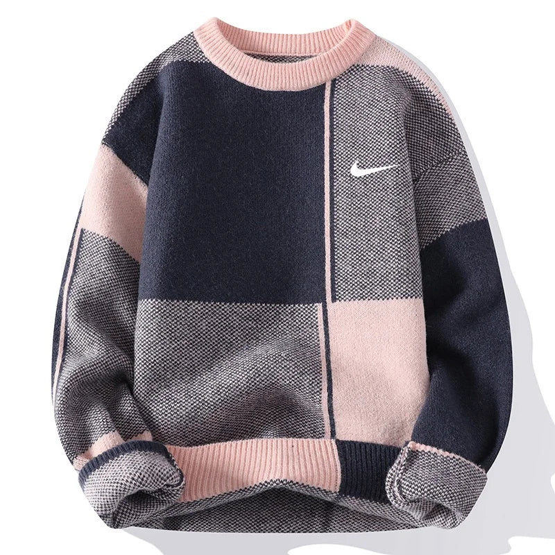 Urban Patchwork Knit Sweater – Unisex Edition
