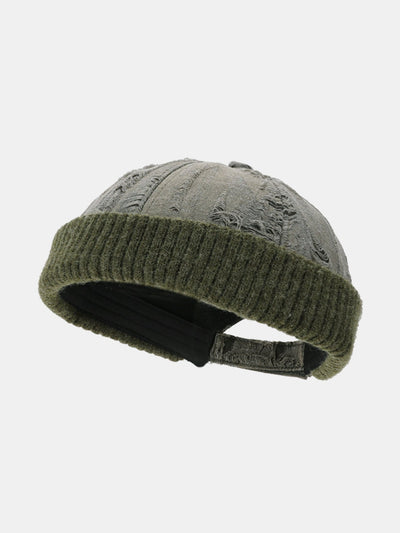 Split Retro Knitted Warm Hat