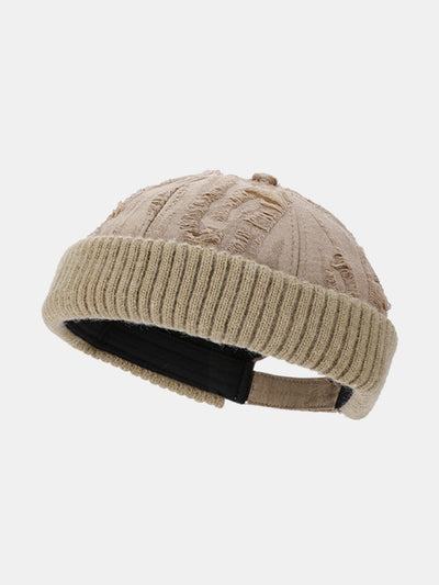 Split Retro Knitted Warm Hat