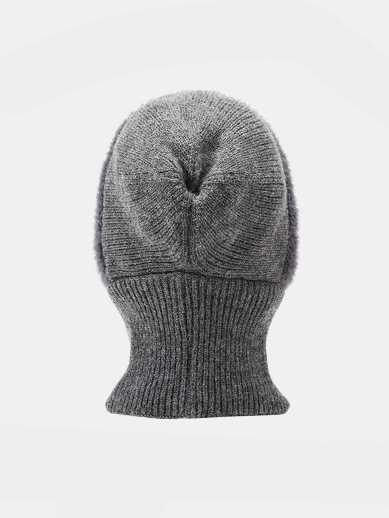 Solid Color Velvet Warm Knitted Hat With Scarf