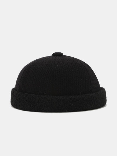 Men Retro Autumn And Winter Thickened Stitching Rimless Hat