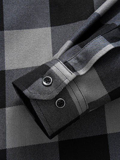 Flannel Fleece Lined Hooded Shirt