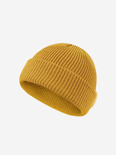 Solid Color Warm Short Knitted Hat